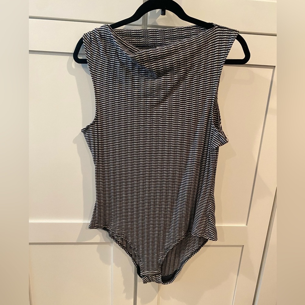 Anthropologie ribbed tank cowl neck bodysuit